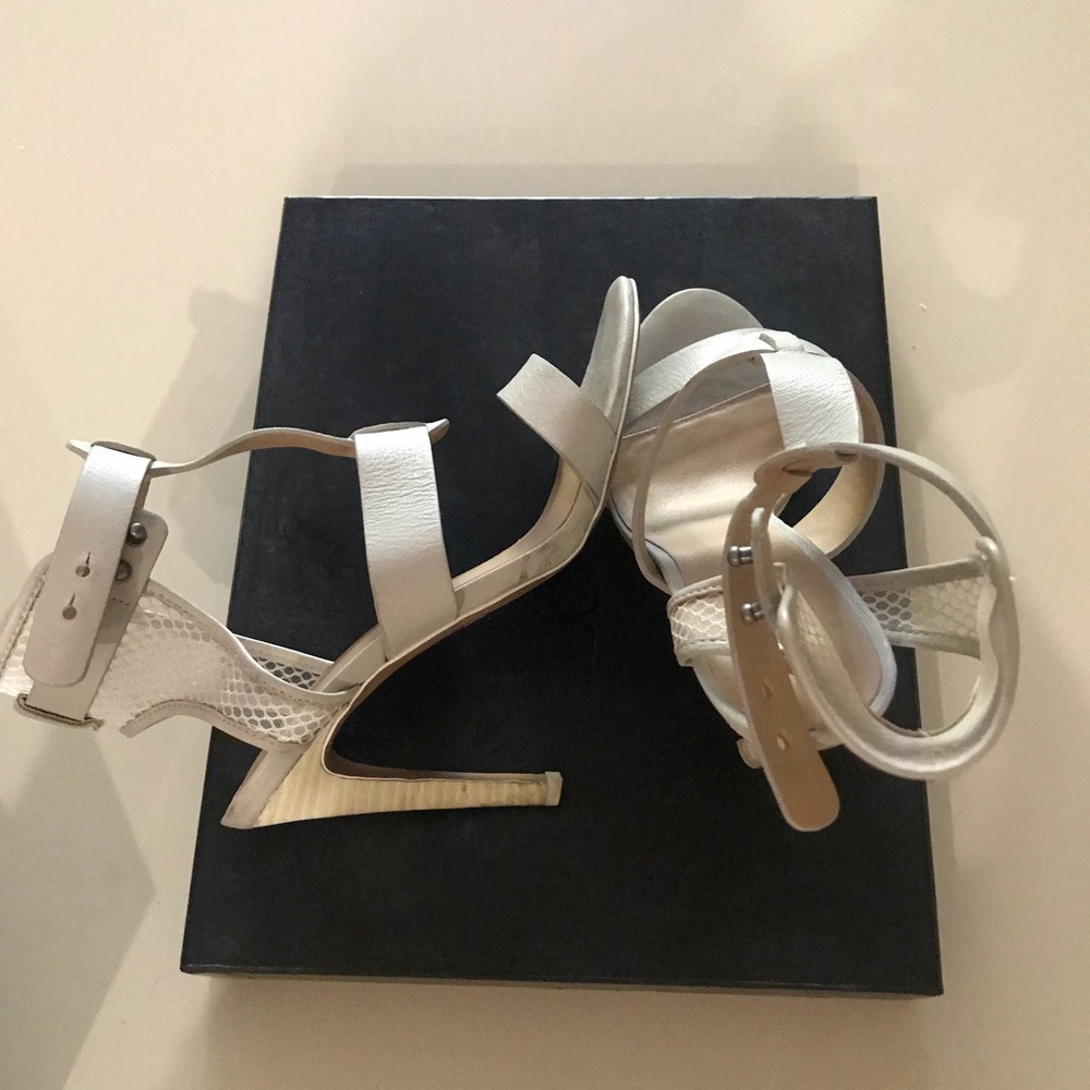 Joe’s Jeans Rocket White Lea Stilettos
